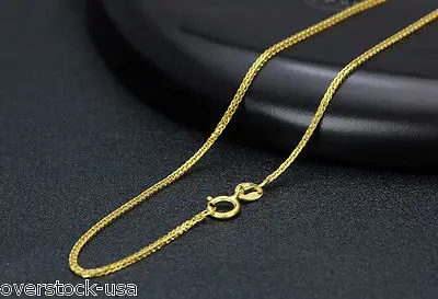 ONSALE 16.5INCH 18K Yellow Gold Necklace Foxtail Link Chain /1.55g