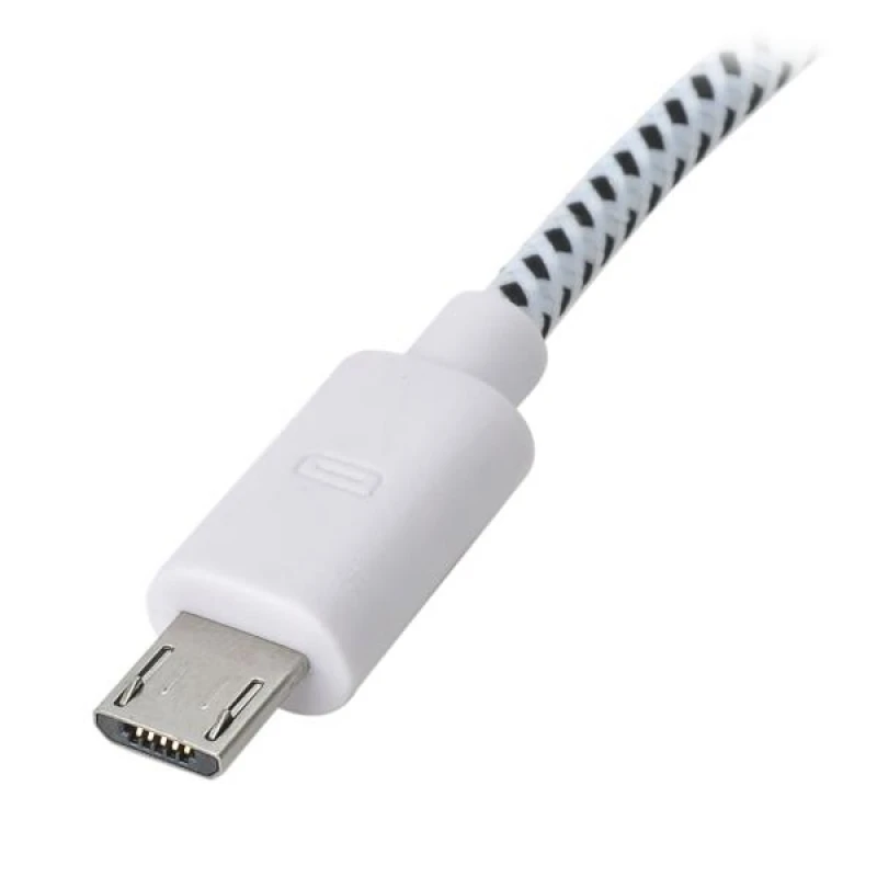 QUWIND Nylon braided Cable 1 M 2 M Micro USB Charging Data Cable for HuaWei Android Samsung HTC Cell Phones