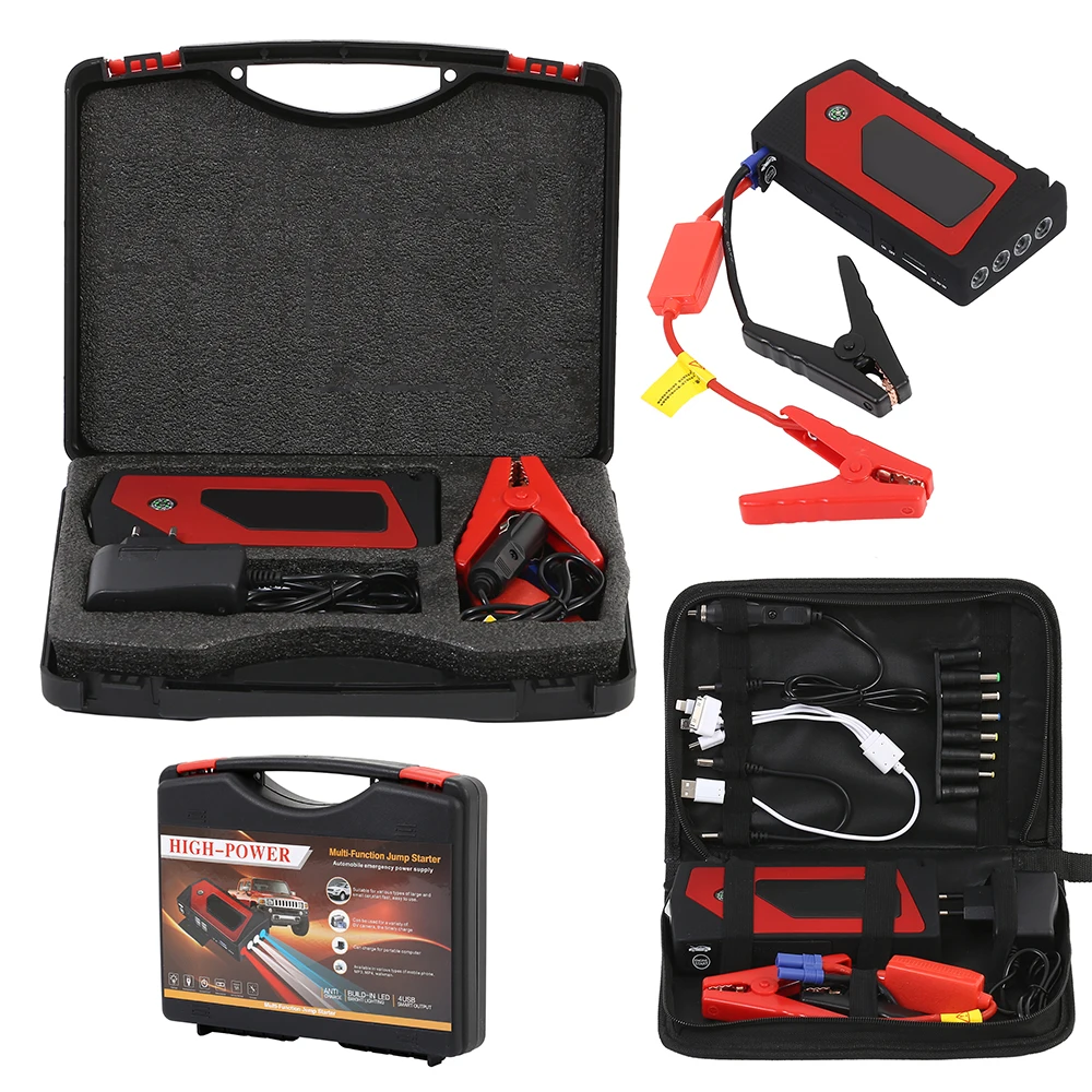 

Multi-Function Car Jump Starter Power 12V Portable Starting Device 69800mAh Bank Car Charger 4USB Output EU Plug