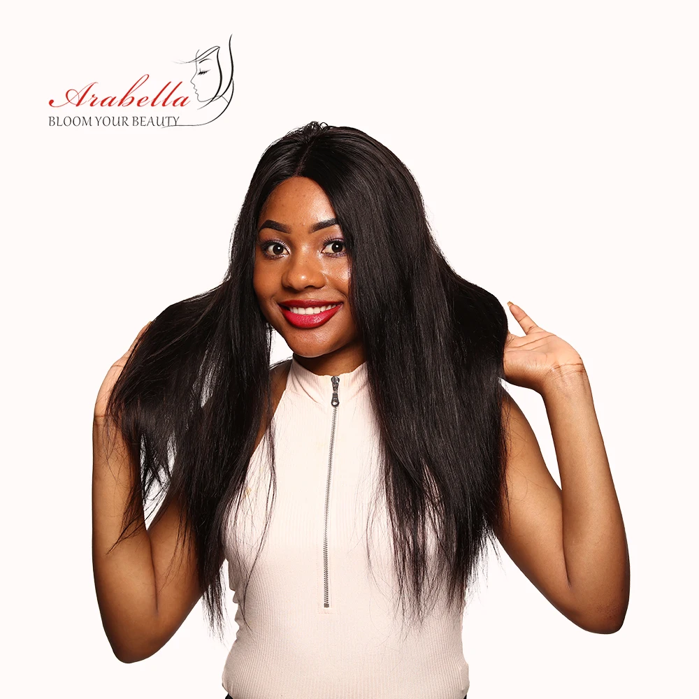 Lace Front Wig 4*4 Brazilian Lace Wig Arabella Natural Remy Hair Pre Plucked Bleached Knots Lace Front Human hair Wig