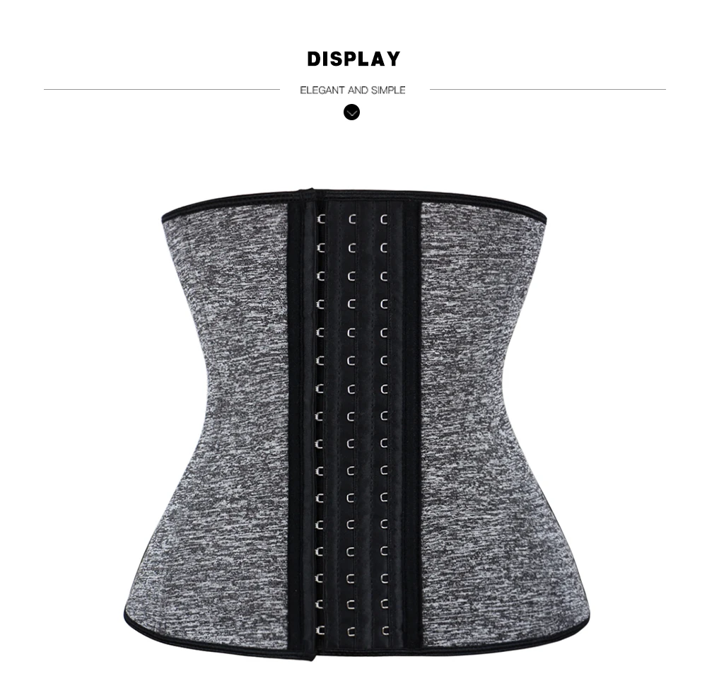 1650_01 Atbuty 9 Steel Boned Waist Trainer Corset Sweat Hot Underbust Control Tummy Loss Weight Body Shaper for Women (5)