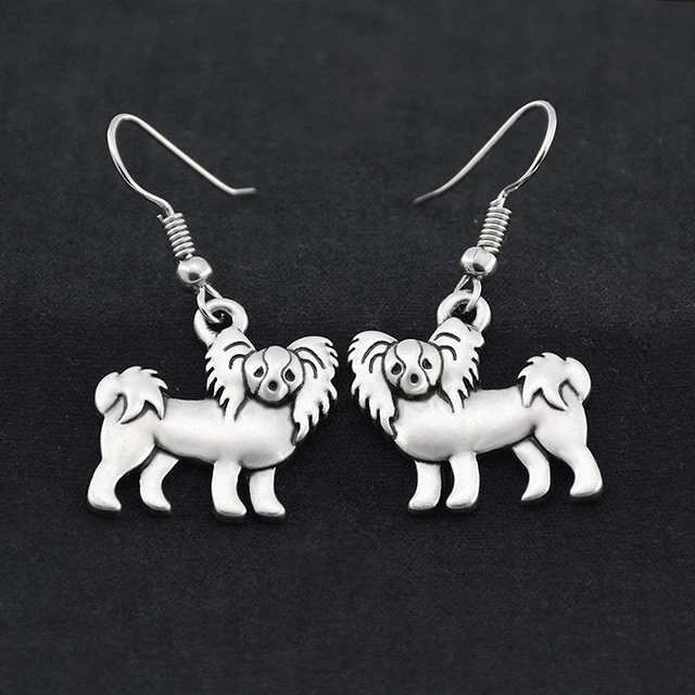 Papillon Dog Earrings