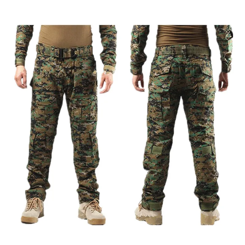 Тактическая Военная армейская Униформа боевой gen 3 одежда gen 3 куртка брюки с подушечками лягушка униформа для страйкбола охота - Цвет: woodland pants