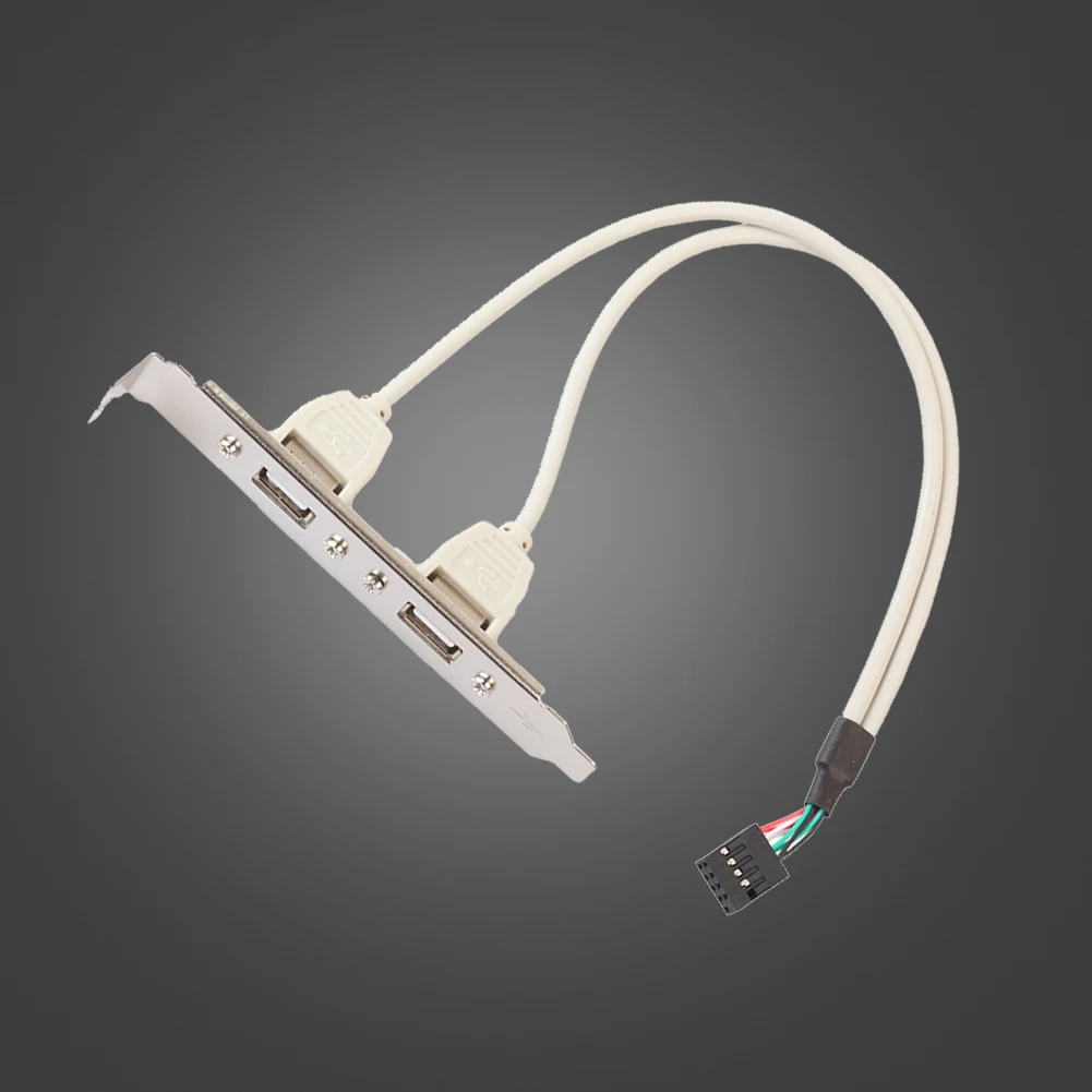 2 порта USB 0 мама до 9 Pin Материнская плата заголовок кабель адаптер с креплением