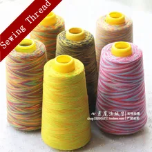 DIY 40/2 hochwertigen 3000Y polyester nähgarn bunte gewinde nähen lieferungen faden maschine stickerei industrielle regenbogen