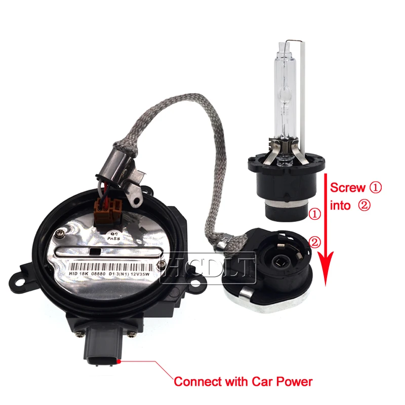 HCDLT OEM D2S Xenon HID Kit 35W 6000K 4300K 5000K 8000K D2S D2R Car Headlight Bulb Lamp EANAOD6A3149 D2 HID Ballast Igniter (10)