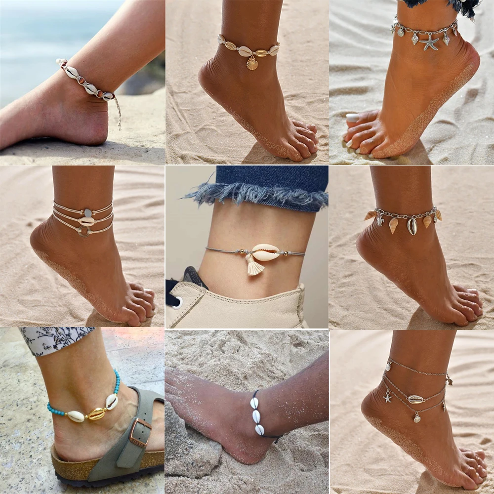 

Hot Sale Handmade Natural Seashell Hand Knit Bracelet Shells Bracelets Women Accessories Beaded Strand Bracelet