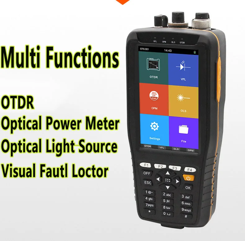 Цена 4 дюйма Экран OTDR Оптический измеритель коэффициента отражения методом временных интервалов 1310 и 1550nm встроенный VFL OPM операции красный свети...