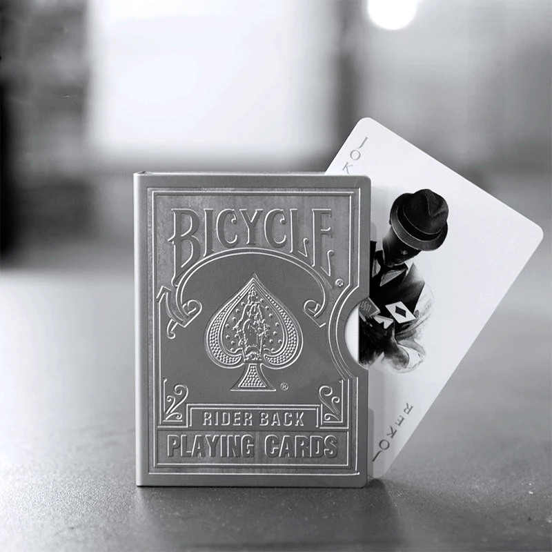 

Stainless Steel Engraved Version Bicycle Card Clip Playing Card Metal Holder Magic Tricks Protect Poker Accessory
