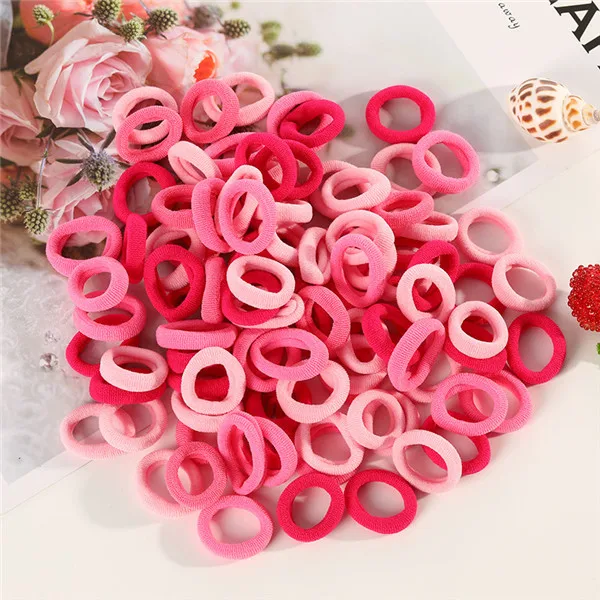 wedding hair clips 50/100pcs Baby Girls Colorful Small Elastic Hair Bands Children Ponytail Holder Kids Headband Rubber Band Mini Hair Accessories Hairclip