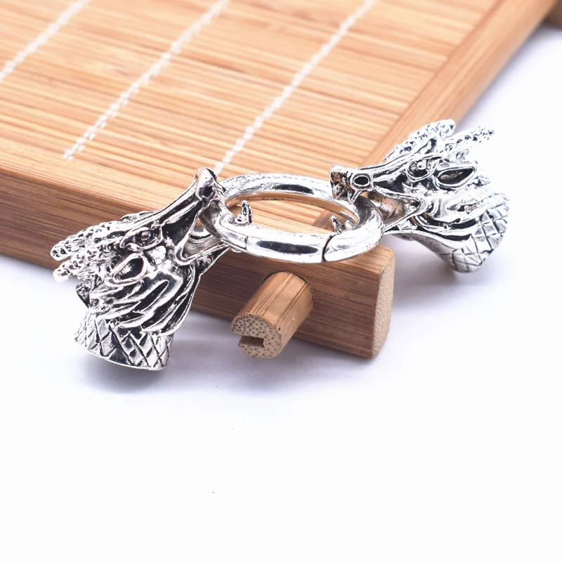 레트로 드래곤 헤드 걸쇠, 팔찌 끝 연결 패스너, DIY 쥬얼리 제작, 내부 크기 8mm, 1 세트