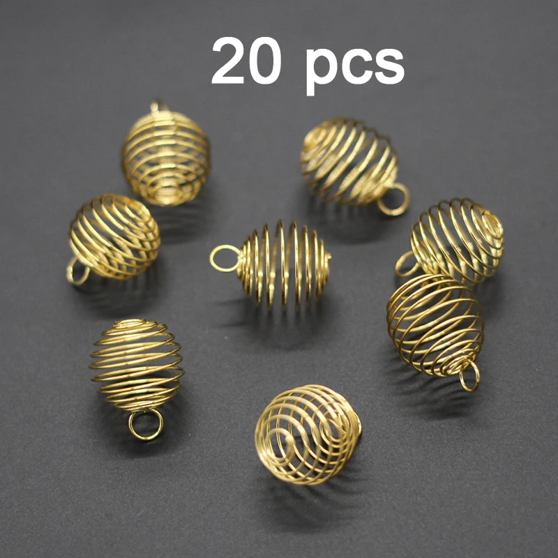 8*9mm 20pcs/lot Spring Beads Crimp Beads Charms Pendant Decorationin Charms from Jewelry