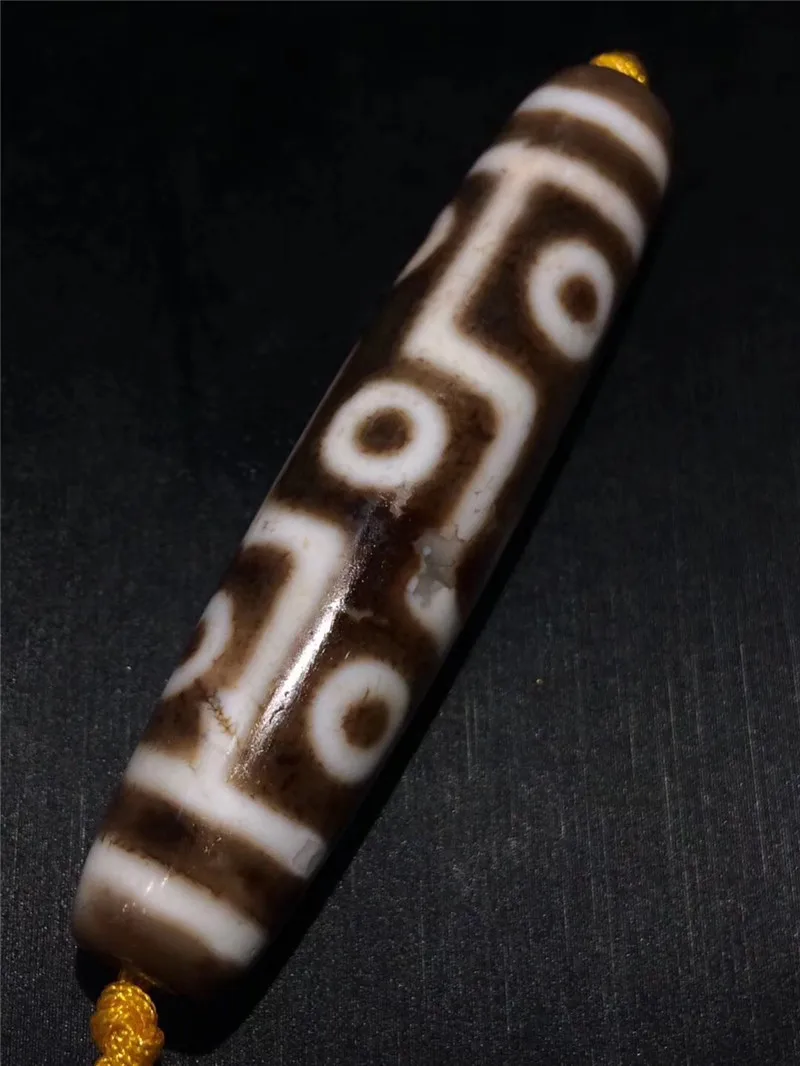 

190115-2 Magic Power Tibetan Old Agate 9 eyes Totem dZi Bead 59MM Pendant Amult Beads Real Tibet dzi beads