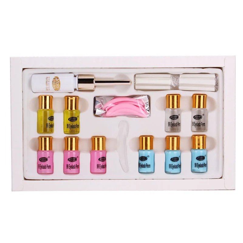 Portable 7-8 Types/Set Eyelash Curling Perming Set Curler Rod Glue Perm Lotion Lashes Lifting Kit Eyes Makeup Tool HJL2018 TSLM2