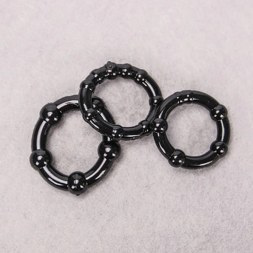 3 pz/pacco anello in silicone con tempo di ritardo anelli prodotti per adulti giocattolo del sesso maschile soggiorno flessibile ciambelle anelli regalo del partito_voghion.com