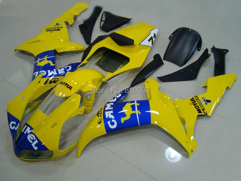 

2015 Motorcycle Fairing kit for YZFR1 02 03 YZF R1 2002 2003 yzfr1 YZF1000 Popular  yellow blue ABS Fairings set+7gifts YM39