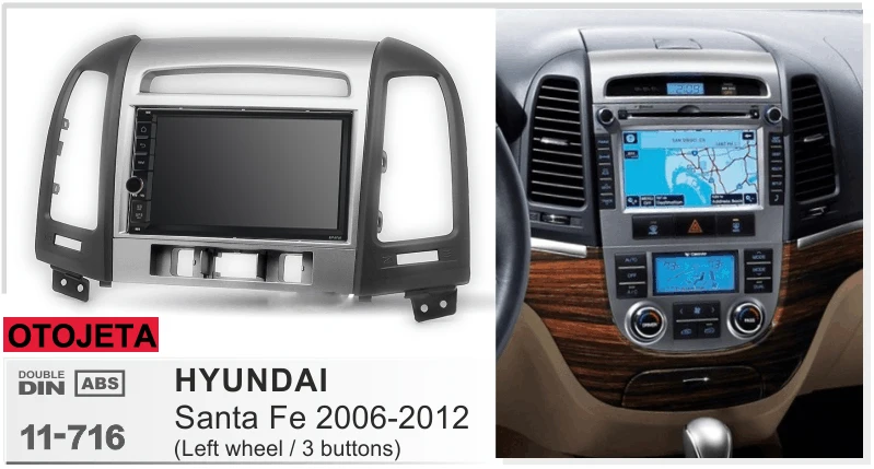 

Car radio with frame Android 9.1 Autoradio GPS Player for HYUNDAI Santa Fe 06-12 3 BUTTONS LHD Multimedia recorder stereo device
