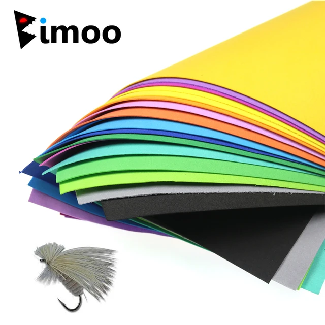 10optional Colors 1mm Ultrathin Fly Tying Foam 10pcs 24*24cm EVA