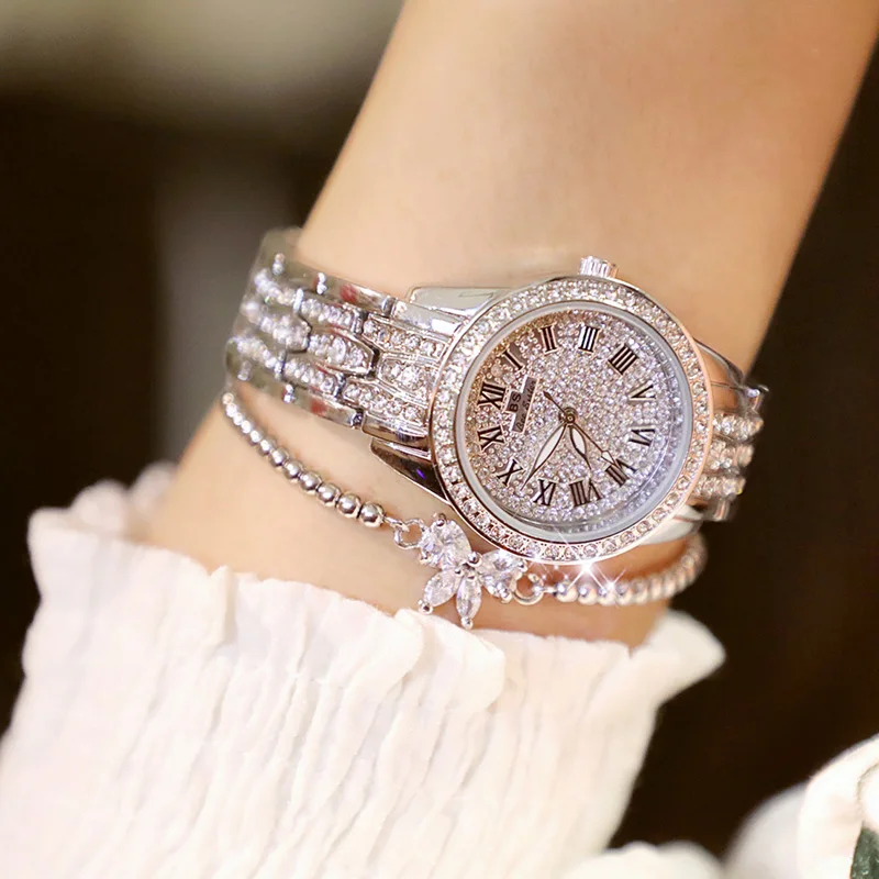Women Luxury Watches Diamond Top Brand Elegant Dress Quartz Watches Ladies Roman Number Wristwatch Relogios Femininos ZDJ032