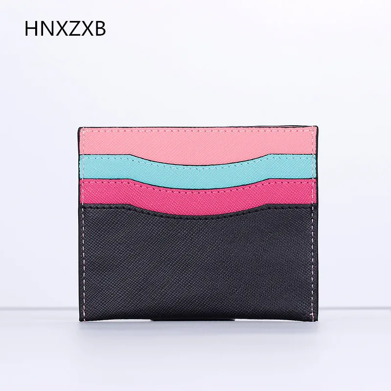 

HNXZXB Slim Thin Business Card Case PU & Alloy Bank Credit Card Package credit card holder Card Box carteira feminino masculina