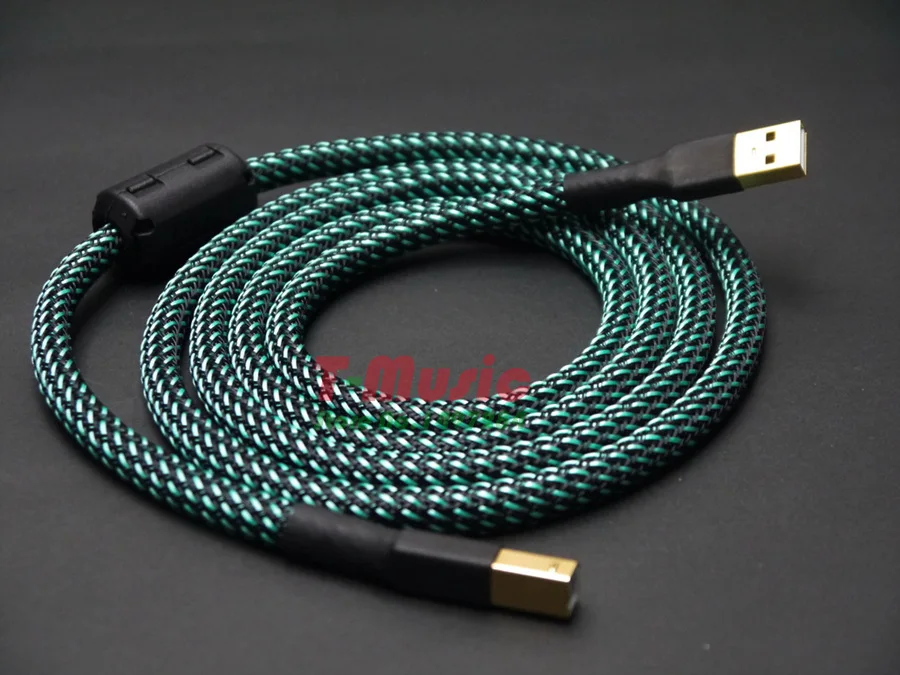 1 шт. Тип A-B HiFi USB кабель для DAC AMP, 0,5 м/1 м/2 м(зеленый Verison