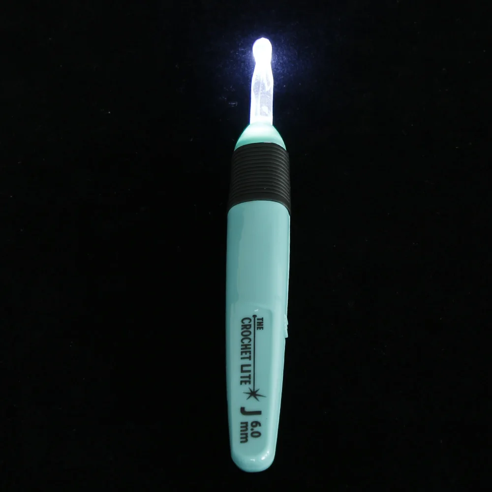 2,5 мм-6,5 мм светодиодный светильник для вязания крючком спицы для шитья аксессуары для шитья 9 цветов швейные иглы