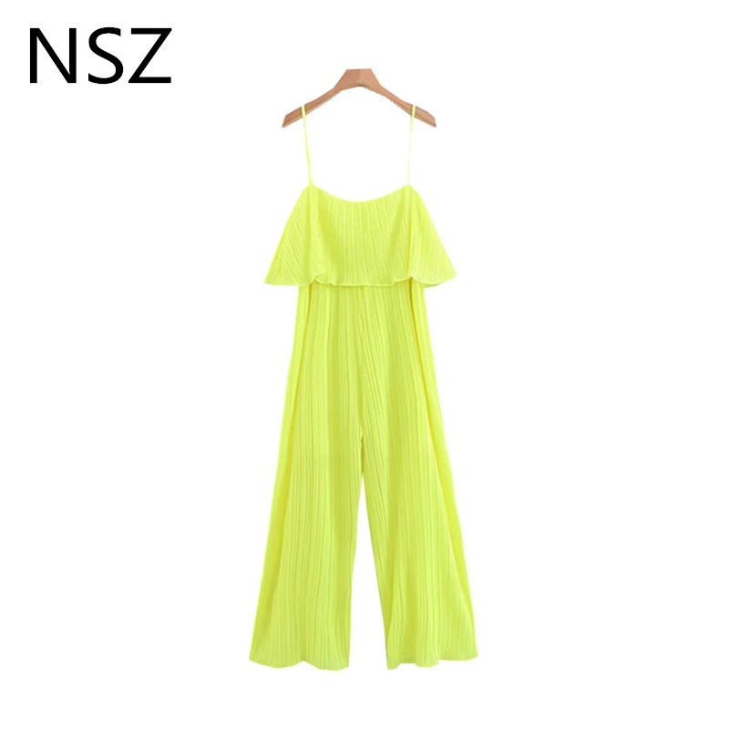 Pleated chiffon jumpsuit Clearance