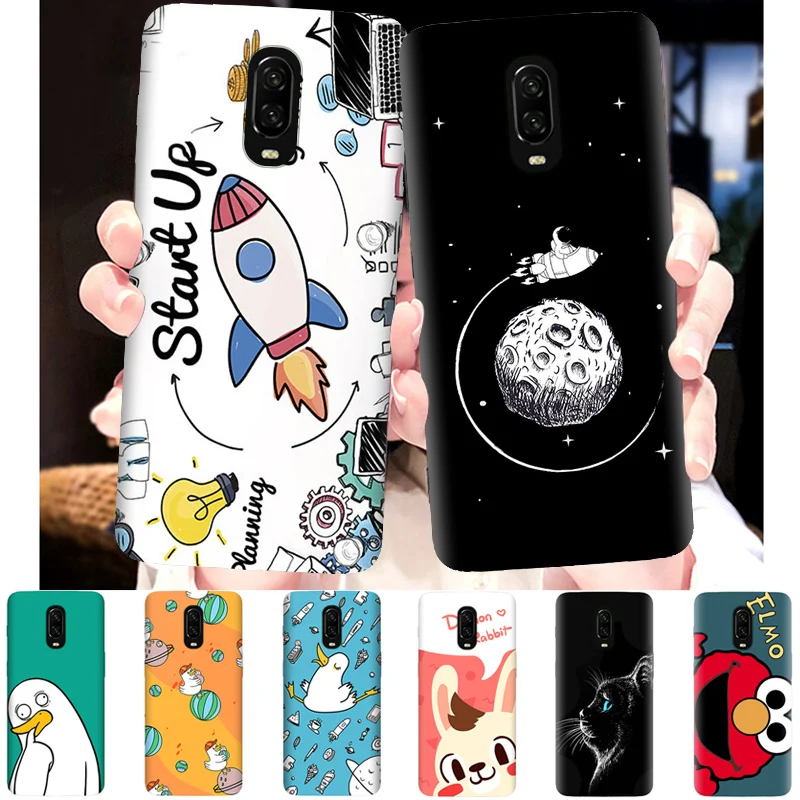

Cartoon Case for Oneplus 6T 5T 5 6 Soft Silicone Cover Phone TPU Protective Back Smart Cases Shape Animal
