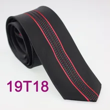 Yibei Coachella Галстуки черный геометрический в красный горошек в Вертикальную Полоску Средства ухода за кожей Шеи Галстук Тощий Для Мужчин's Средства ухода за кожей шеи галстук 6 см узкий Галстуки жаккардовые