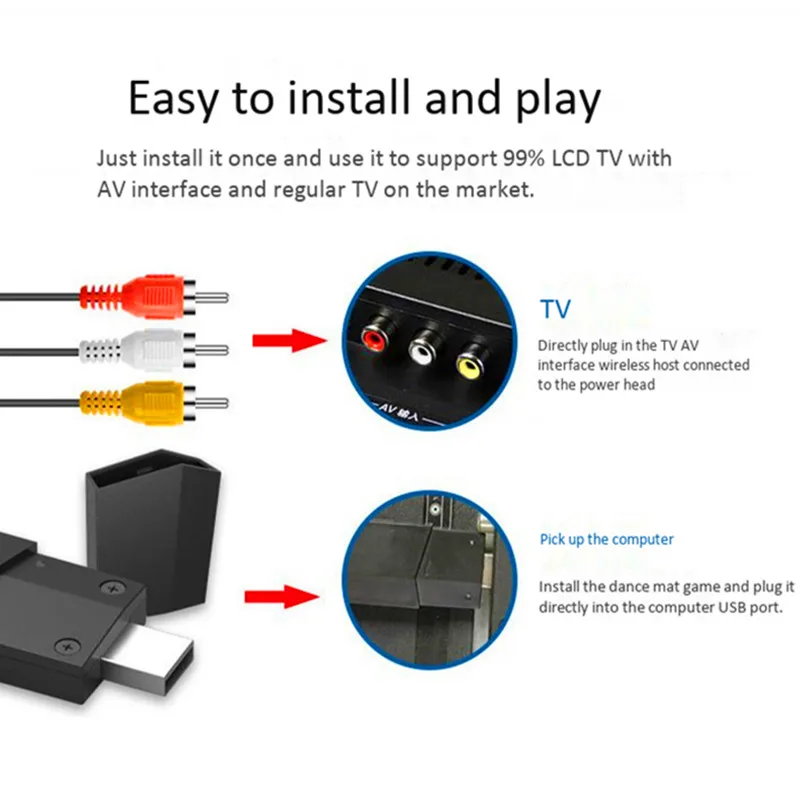 Dance mat wireless host 2 individual sense game controller computer TV dual-use gamepad dancing machine yoga rug games singing