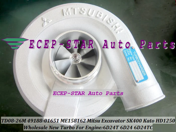 TURBO TD08-26M 49188-01651 49188-01281 ME158162 Turbocharger For Mitsubishi Excavator  SK400 Kato HD1250 Engine 6D24 6D24T (5)