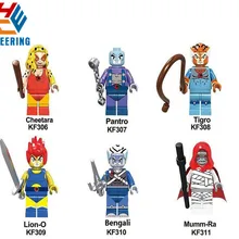 Одиночная строительные блоки Американский ТВ фильм Thundercats Mumm-Ra Lion-O Pantro фигурки кирпичики для детей подарок игрушки KF6025