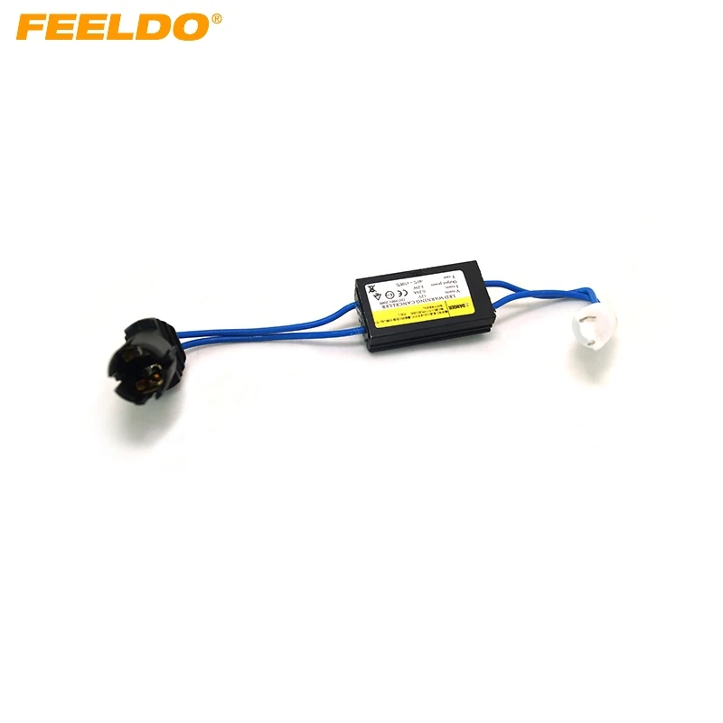 

FEELDO 1PC DC12V LED Light Warning Canceller Decoder Load Resistor NO-OBD Error NO Hyper Flash For T10/W5W/194 #HQ2272
