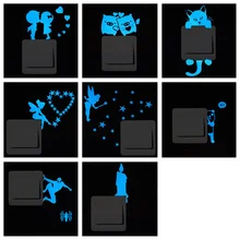 DIY Blue Luminous Paper Stickers Removable Cute Cartoon Wall Switch Sticker forChildren Home StylingAccessories Glow in the Dark DIY Blue Luminous Paper Stickers Removable Cute Cartoon Wall Switch Sticker forChildren Home StylingAccessories Glow in the Dark