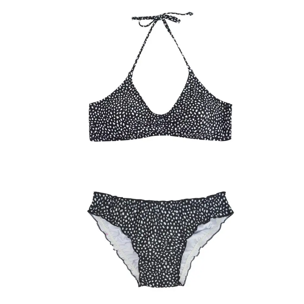 

Halter Bikini Set Brazilian Push Up Swimwear Women Bathing Suit Pad Swimsuit Female Low Waist Chiffons Bottom Beach Wear Biquini