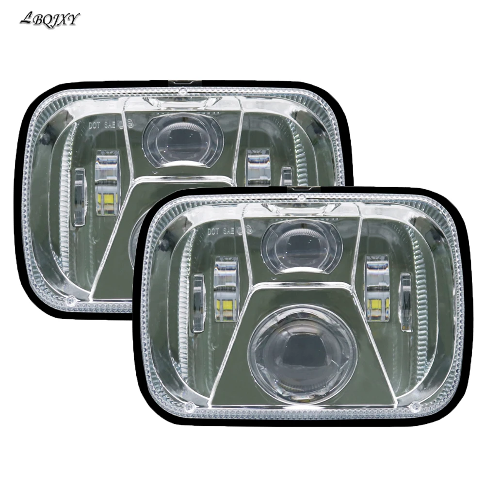 LBQJXY 2 шт. 5x7 дюймов светодиодные фары 7x6 Led герметичная фара H6054 6054 для Jeep Wrangler YJ
