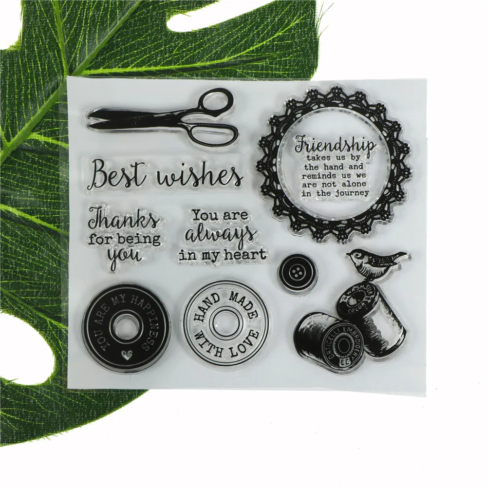 

Transparent Clear Best Wishes Friendship Theme Silicone Stamp Decorative For DIY Scrapbooking