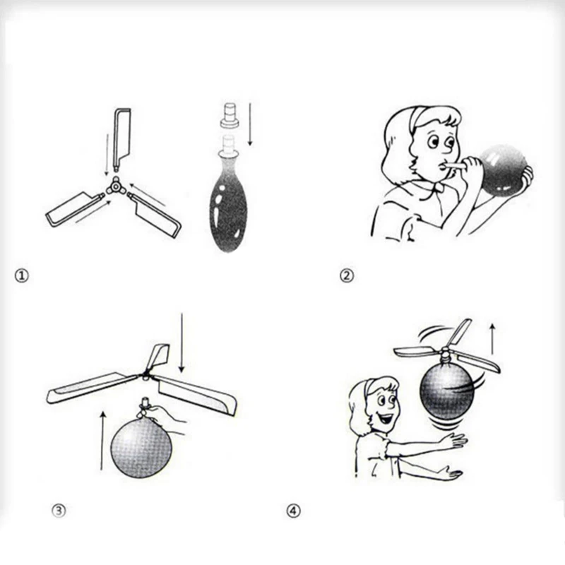 1 шт. воздушный шар вертолет игрушка забавный шарик Ortable открытый вертолет Летающий для детей день рождения подарок на день детей