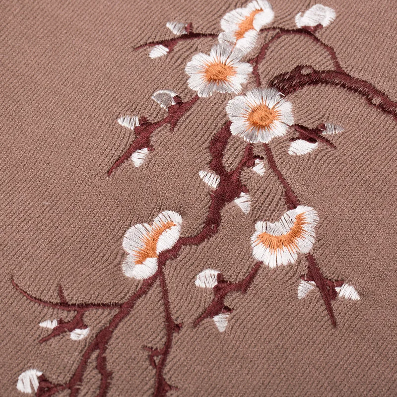 VOHIO winter scarf women female wool plum embroidered sleeve cashmere coat cloak thickening double sided air dual-purpose shawl VOHIO winter scarf women female wool plum embroidered sleeve cashmere coat cloak thickening double sided air dual-purpose shawl