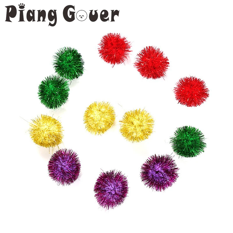 

10Pcs/lot Cat Toy 5cm Ball Sparkling Small Balls Pet Toys Random Color Mix
