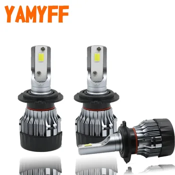 

YAMYFF Car Headlight LED H7 Mini Projector Lens LED Bulb H11 H8 with Perfect Cut Line 10000LM Headlamp Auto Fog Light Lamp 12V