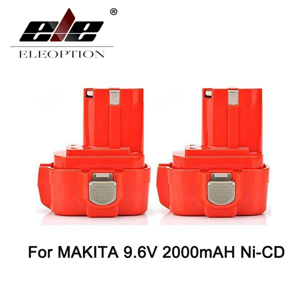 

ELEOPTION 2PCS 9.6V 9.6 VOLT 2000mAh Rechargeable Power Tool Battery for MAKITA 9100 9101 9102 2.0AH Power Tool Free Shipping