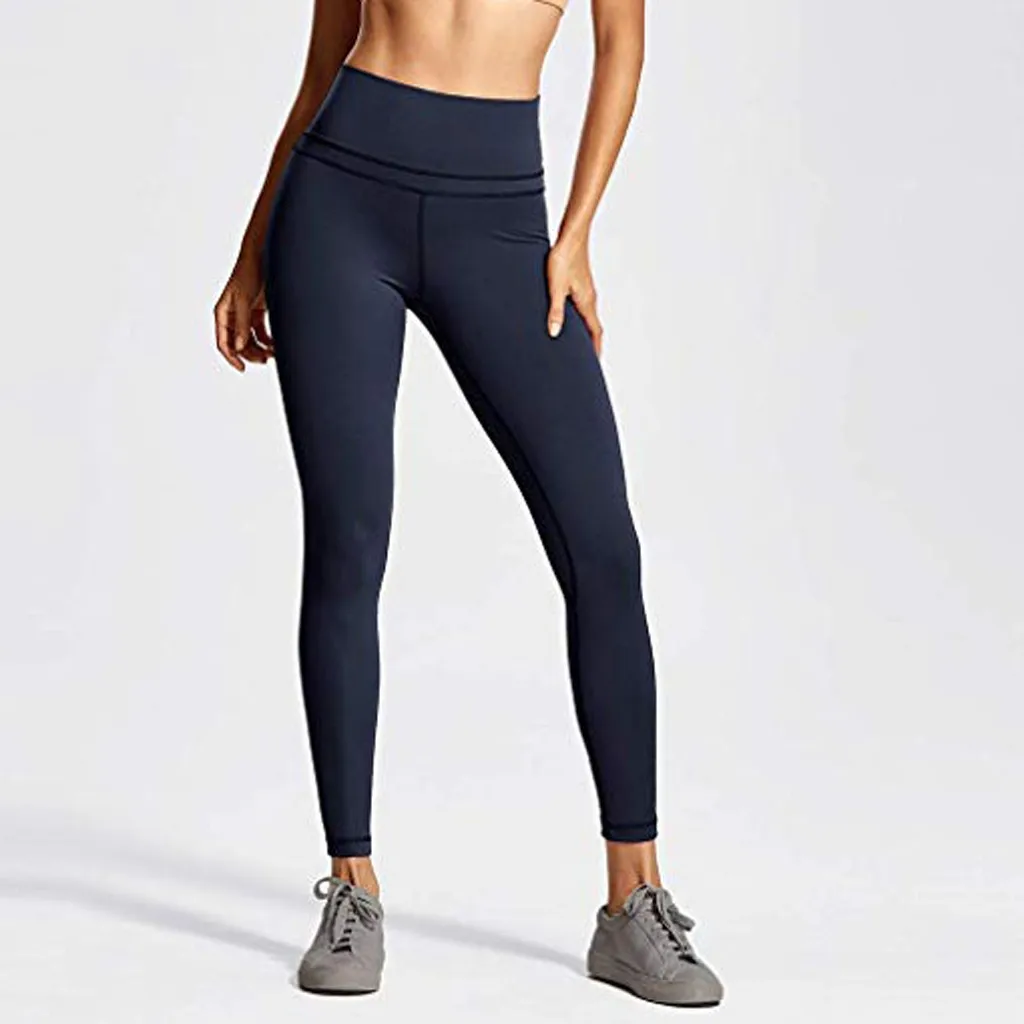 Женские облегающие штаны с высокой талией для фитнеса и йоги, открытые штаны для йоги со скрытым карманом, быстросохнущие эластичные леггинсы для фитнеса, спортивные штаны