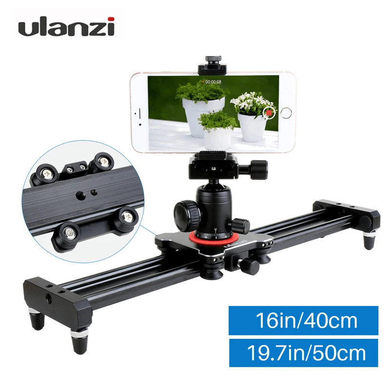 

Ulanzi Camera Slider Aluminum Alloy Video Track Slider in Video Shooting Rail Stabilization System for iPhone Canon Nikon DSLR