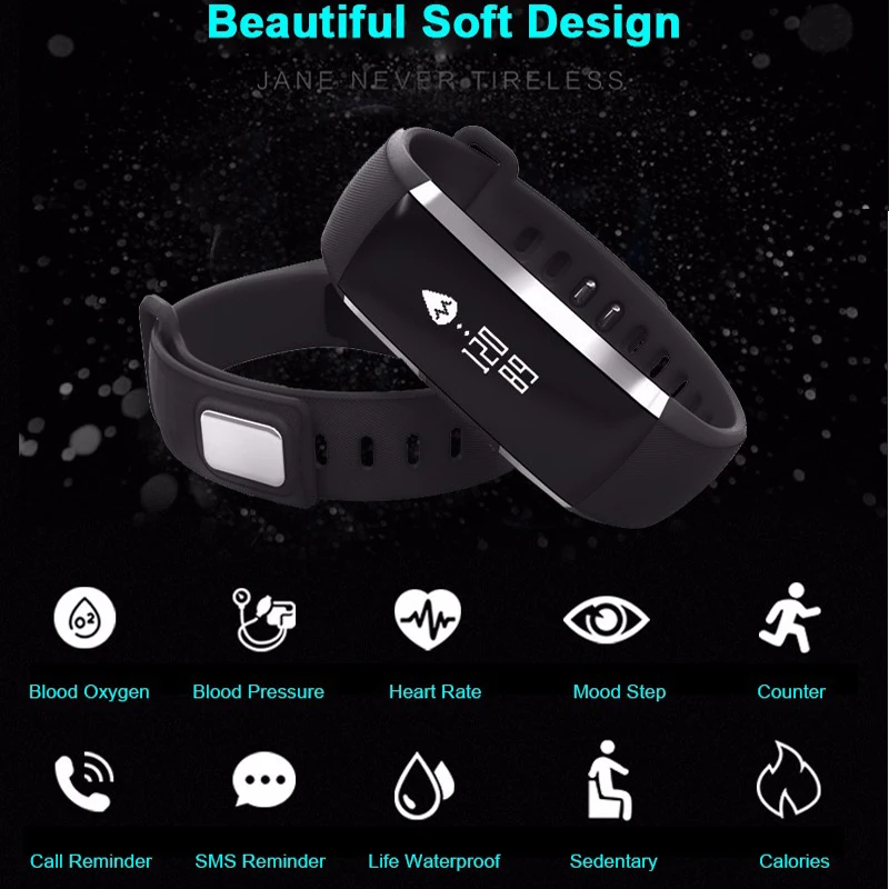 Bluetooth Watch M2 Smart Band Bracelet Blood Pressure Oxygen Oximeter Heart Rate