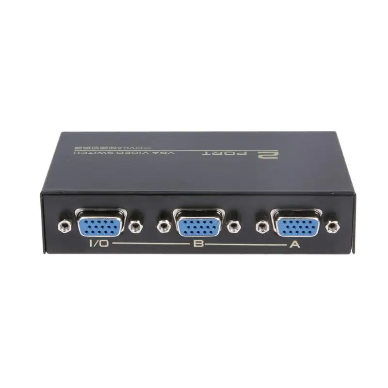 130 мГц от 1 до 2 Мониторы переключатель VGA Video Splitter конвертер адаптер Box 2 порты и разъёмы HD 1280X1600 VGA Обмен переключатель