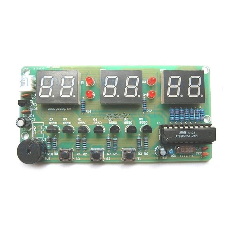 

C51 Digital Electronic Clock Kits 6 Bits Electronic Parts and Components DIY Kit Drop ship