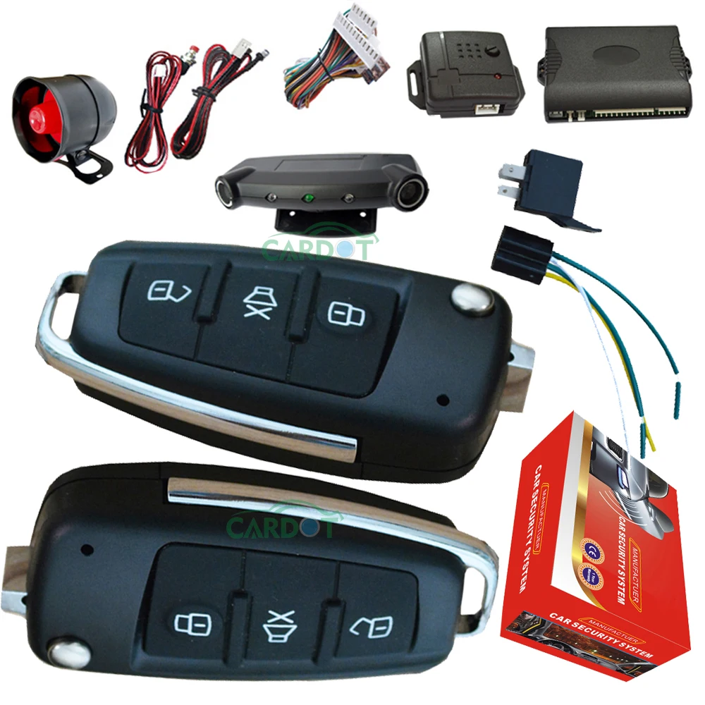 top car alarm system with AD flip key alarm remotes sound and mute