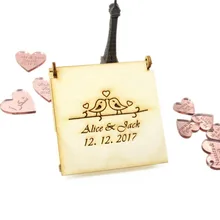 Заказанное кольцо с рустикальная свадьба деревянная коробочка для колец Держатель ваши имена и дата обручальное кольцо деревянный ящик