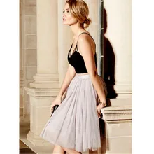 Top Design Women Elegant Summer Style Long Skirts Sexy Fashion All in Good Cheer Grey Tulle Skirt cheap Price